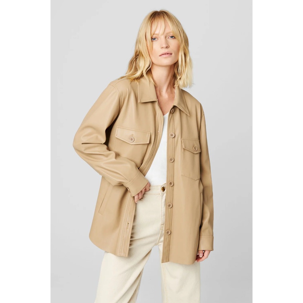 Blank NYC Starting Over Shacket Vegan Sz Small